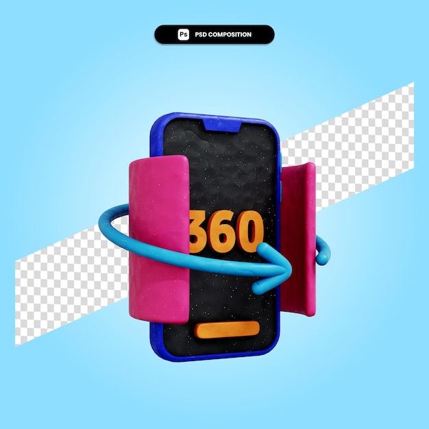 Illustration De Rendu 3d Mobile Isolée