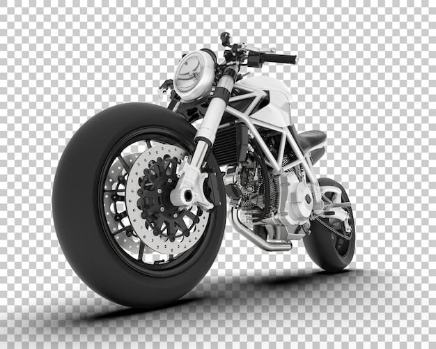 Illustration de rendu 3D de moto sur fond transparent