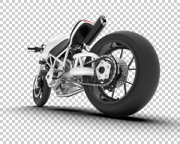 Illustration de rendu 3D de moto sur fond transparent