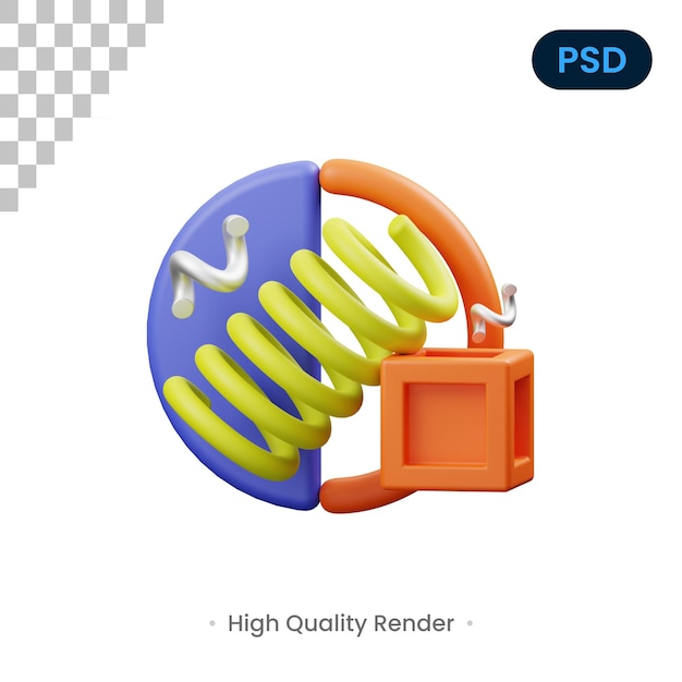 Illustration de rendu 3D de printemps Premium Psd