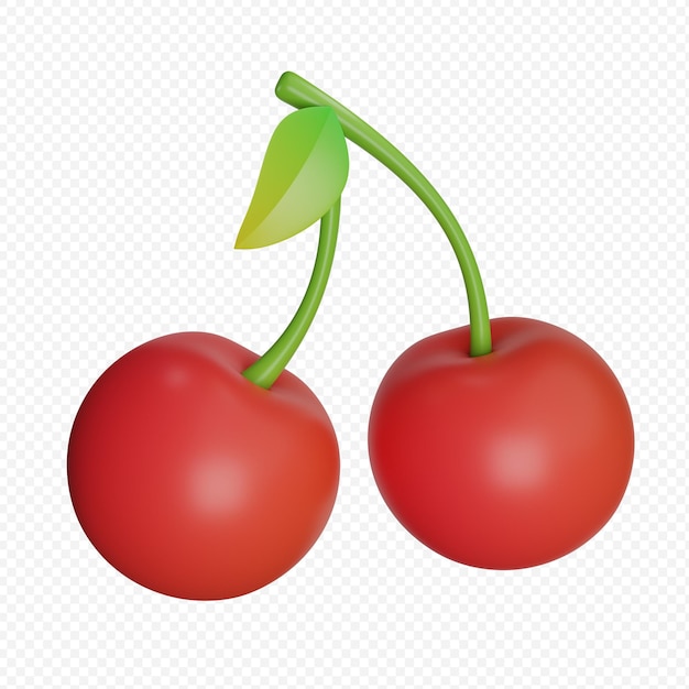Illustration de rendu 3d PSD de cerise