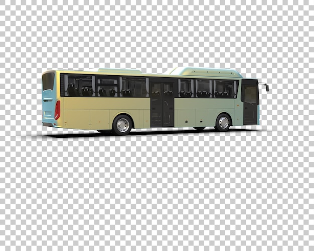 Illustration de rendu 3D réaliste du bus isolé en arrière-plan