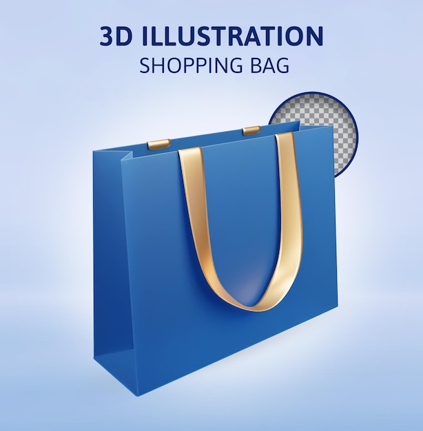 Illustration De Rendu 3d De Sac à Provisions