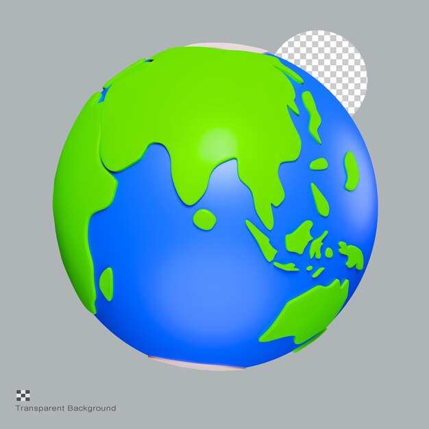 PSD illustration de rendu 3d de la terre