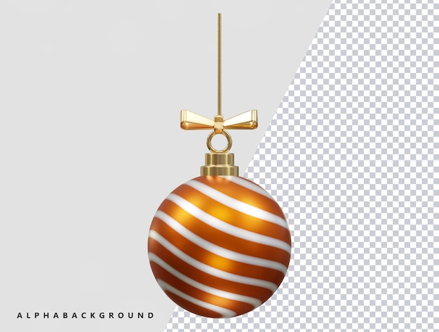 Illustration de rendu 3d transparent boule de noël