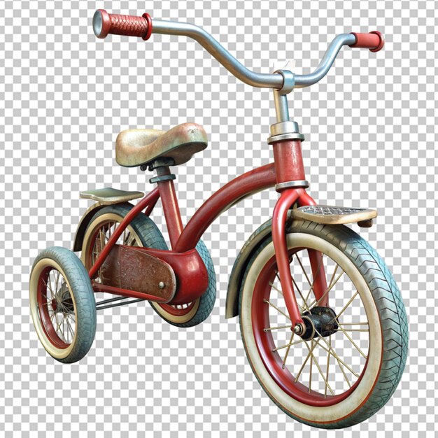 PSD illustration de rendu 3d d'un tricycle isolé en arrière-plan