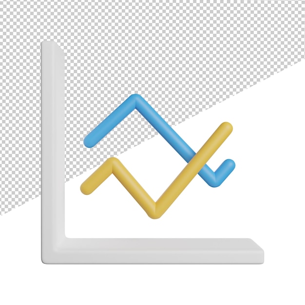 Illustration De Rendu 3d De Vue De Face D'analyse De Lignes De Données Sur Le Fond Transparent