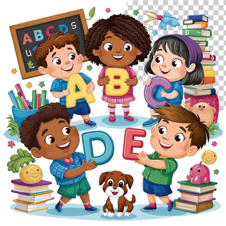 PSD illustration de retour à l'école en png
