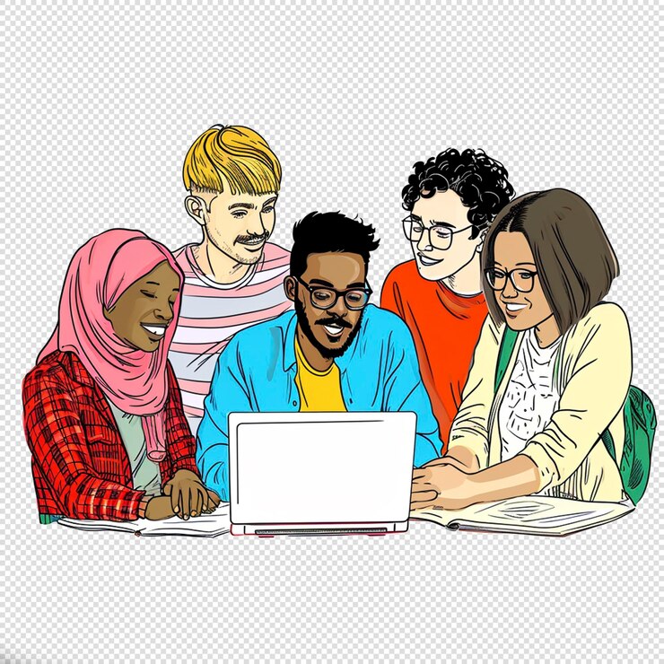 PSD illustration de réunion d'affaires fond transparent