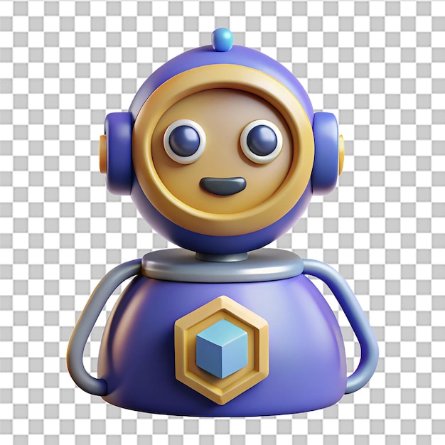 Illustration de robot d'icône 3D NFT
