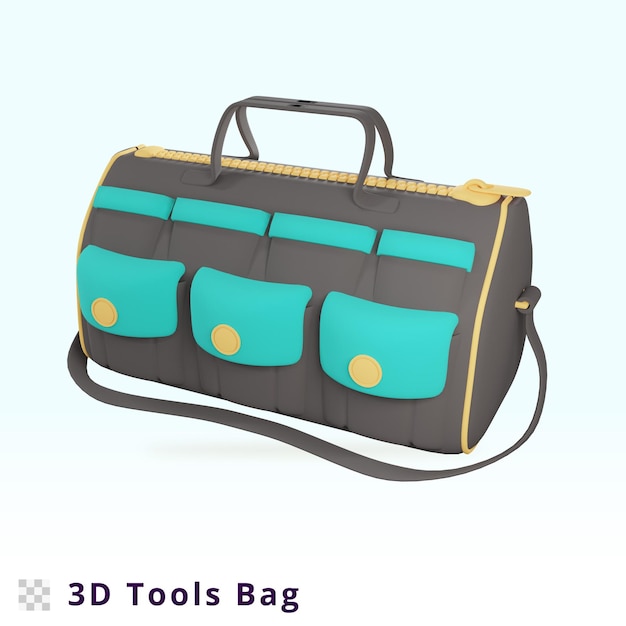 Illustration De Sac D'outils De Rendu 3d