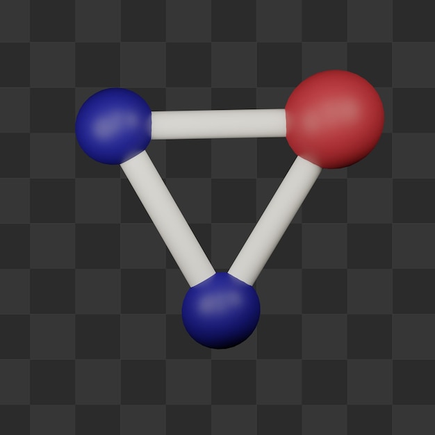 illustration de la science de la molécule de triangle 3d