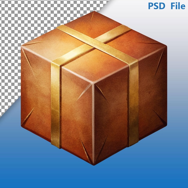 PSD illustration simple d'une boîte à cadeaux