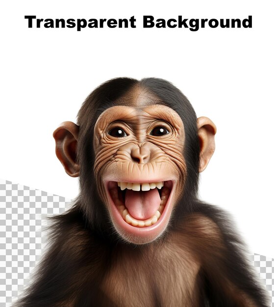 PSD une illustration d'un singe souriant en regardant la caméra