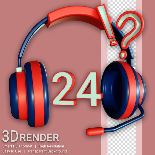 Illustration De Support Client 3d Isolée Avec Un Fond Transparent