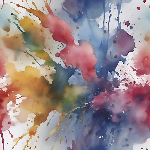 Illustration Des Techniques De Peinture Par éclaboussures à L'aquarelle Aigenerated