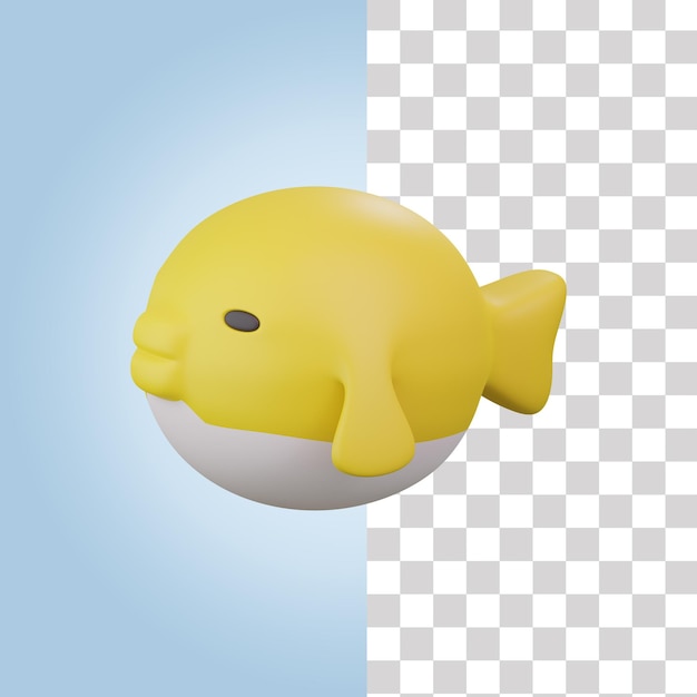 Illustration tridimensionnelle du poisson souffleur