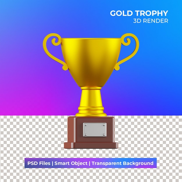 Illustration De Trophée D'or 3d Isolée