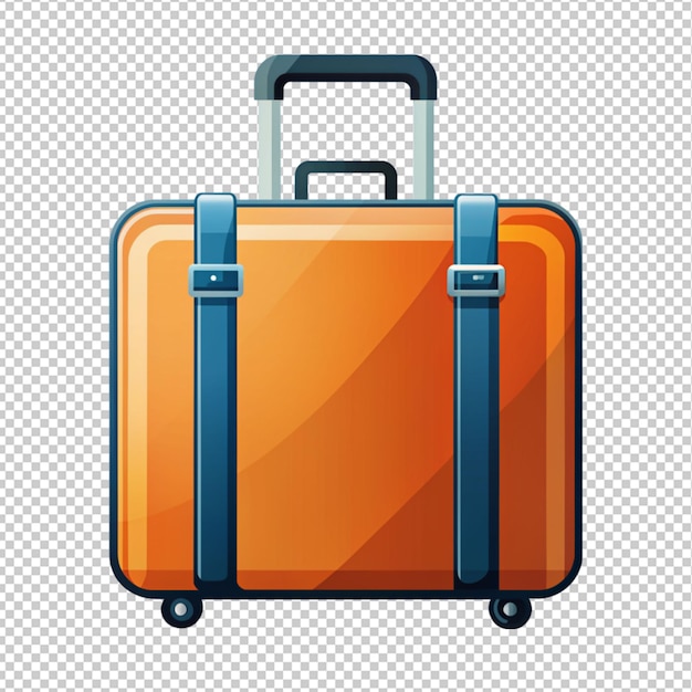 PSD illustration d'un vecteur de dessin animé de l'icône de la valise sur un fond transparent