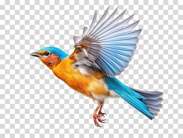 PSD illustration vectorielle 3d d'un colibri sur un fond transparent
