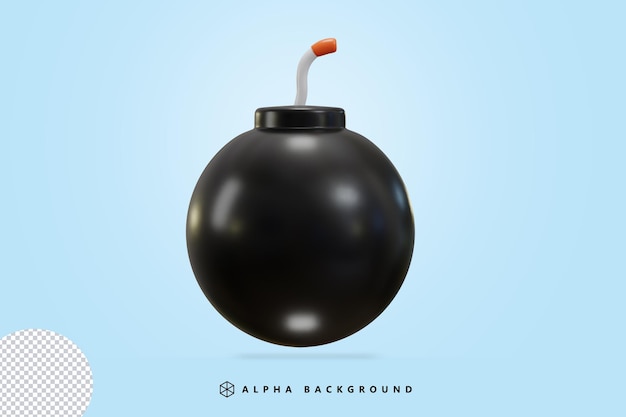 Illustration vectorielle de l'icône de la bombe en 3D