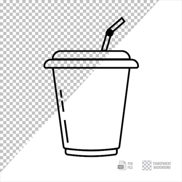 Illustration d'un verre à boire avec une paille