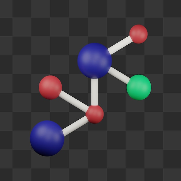 PSD illustration von 3d-wissenschaftsmolekülen