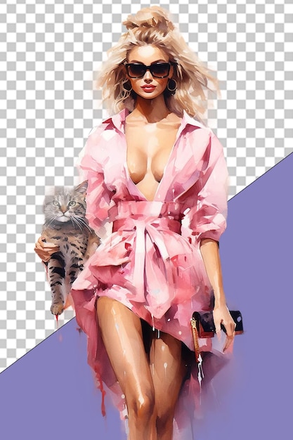 PSD illustration von fashionista png.