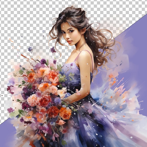 PSD illustration von fashionista png