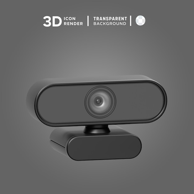 PSD illustration de la webcam à l'icône 3d