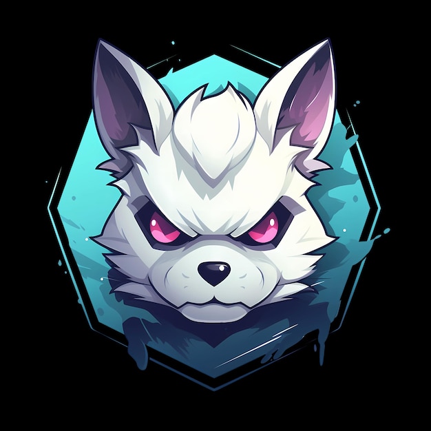 PSD illustrations d'art de logo d'esport de lapin