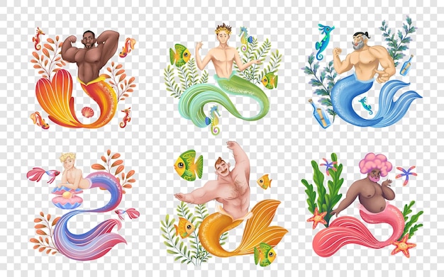 Illustrations Clipart Tritons LGBT