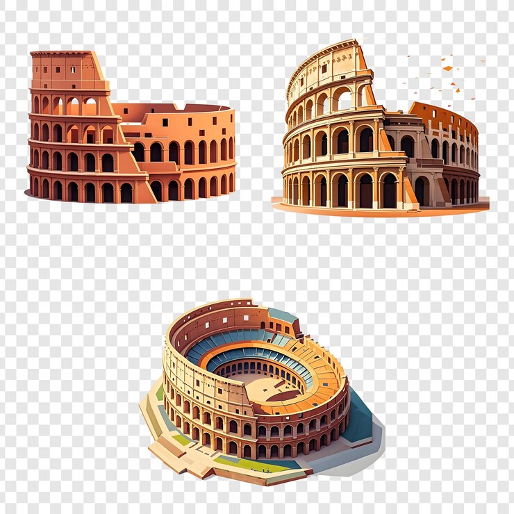 PSD illustrations du colisée de rome