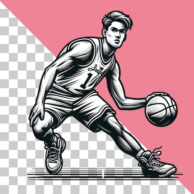 PSD illustrations du contour de la balle de basket