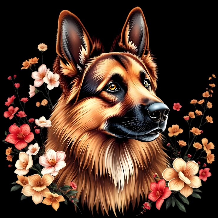 PSD illustrations élégantes d'animaux du zodiaque des dessins floraux détaillés pour le nouvel an lunaire et le décor festif