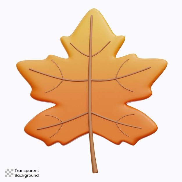 Illustrations de l'icône 3D des feuilles d'érable