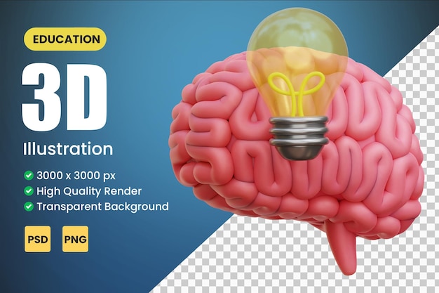 Illustrations d'icônes 3D d'idée