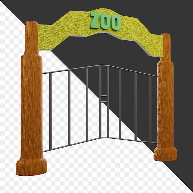 PSD illustrations d'icônes de zoo 3d