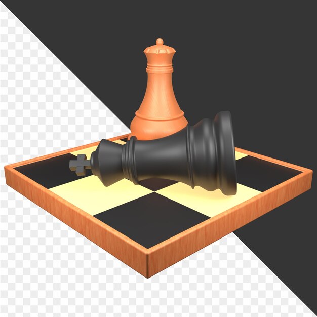 PSD illustrations de jeux d'échecs 3d