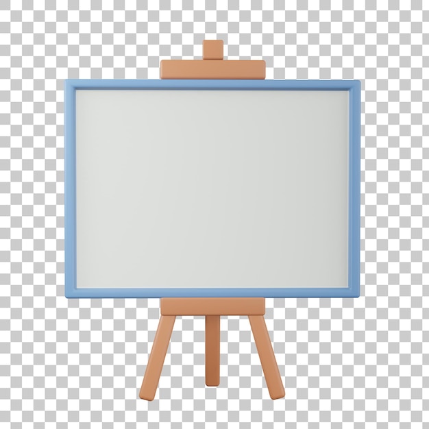 Illustrations de rendu 3D du tableau blanc de l'école