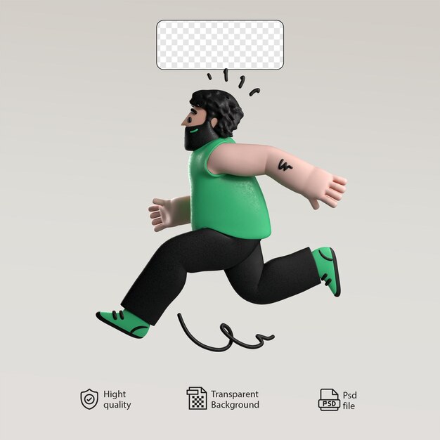 Les illustrations sautent les gens les éléments de rendu 3D
