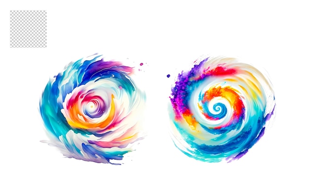 Illustrations En Spirale Colorées Png