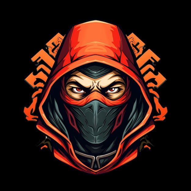 PSD illustrations de tête de ninja pour les autocollants, les t-shirts, les affiches, etc.