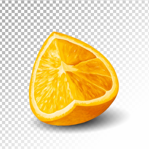Illustrationshälfte von orange transparent
