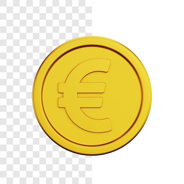 Illustrationskonzept der gold-euro-münze 3d