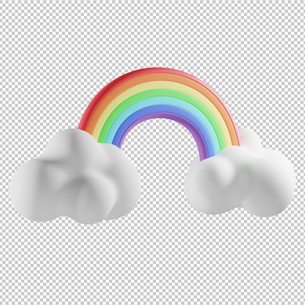 illustrazione 3d arcobaleno