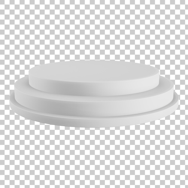 Illustrazione 3D bianca del podio