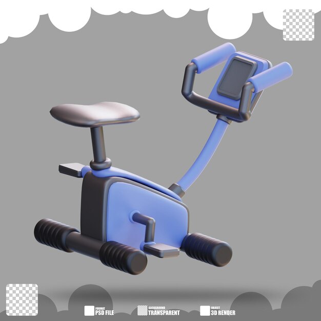 illustrazione 3d Bicicletta stazionaria 3