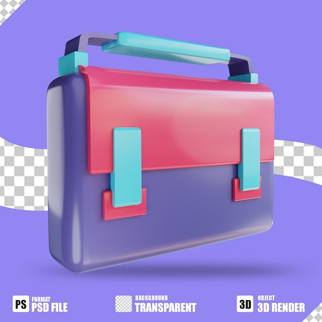 Illustrazione 3D bussines case 6 adatto per bussines