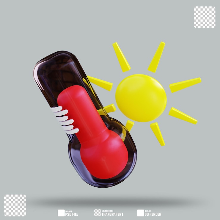 PSD illustrazione 3d caldo 2